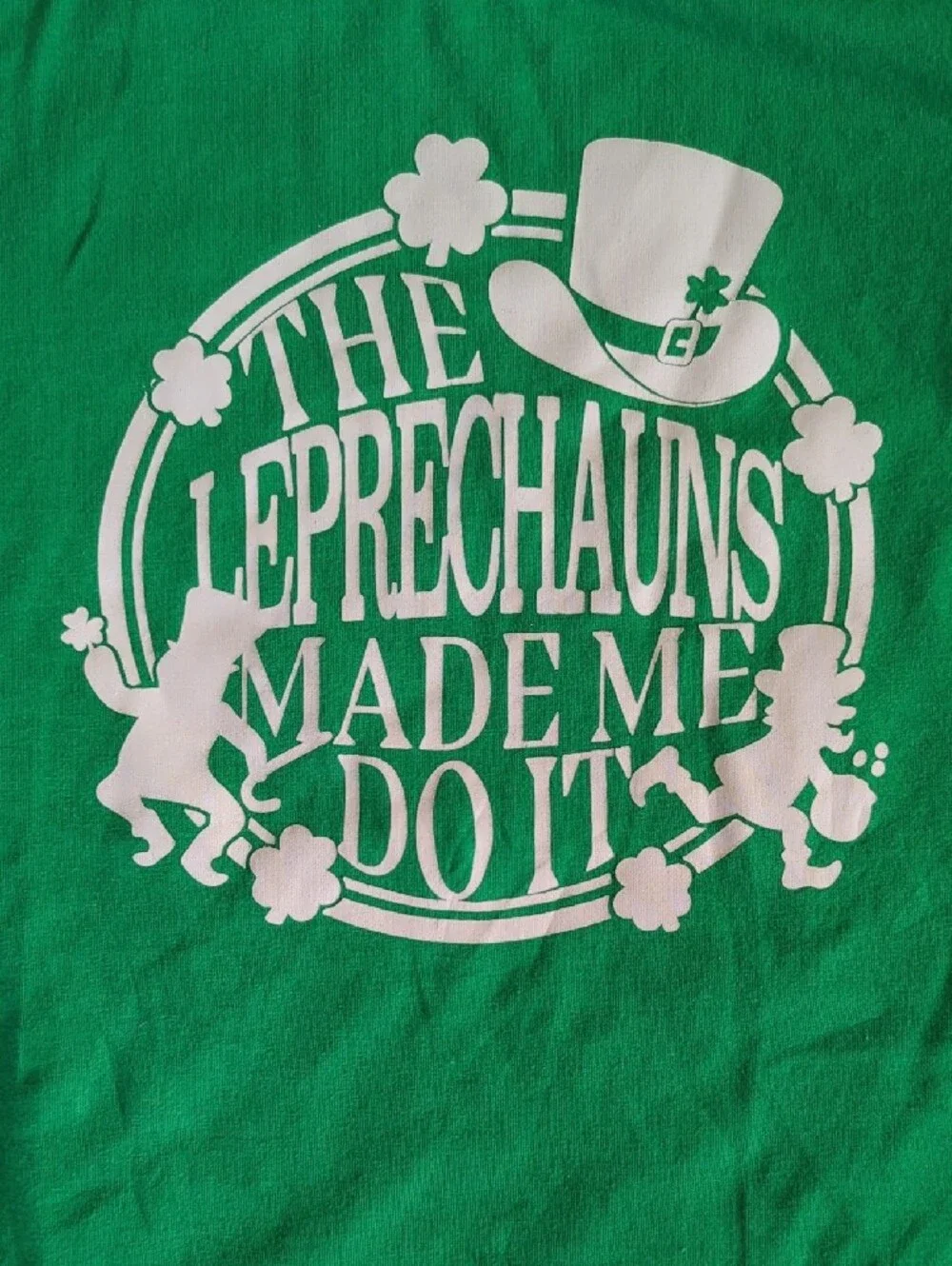 The Leprechauns Made Me Do It Graphic Tee Size 8
